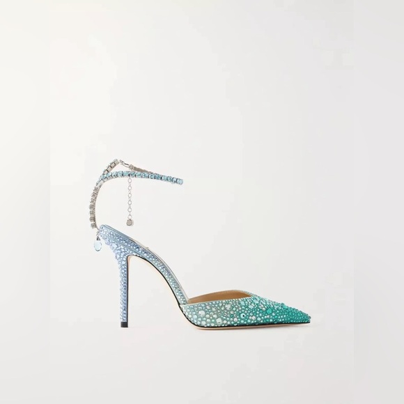 JIMMY CHOO Saeda Exclusive Peacock Pumps Swarovski Crystals - Picture 3 of 6